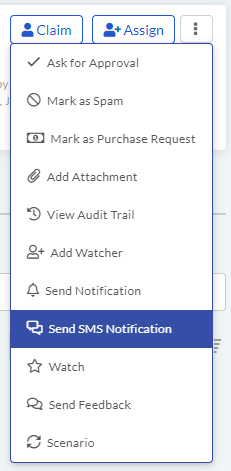 SMS Notification Option