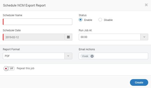 Schedule NCM Report