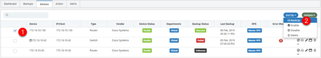 Create Backup for NCM Device