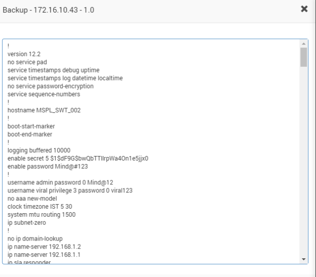 View NCM Backup Files