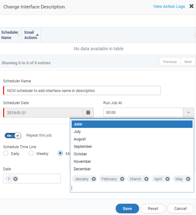 Schedule configuration Jobs