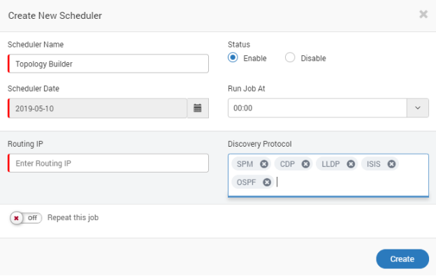 Scheduler for Topology Builder Job