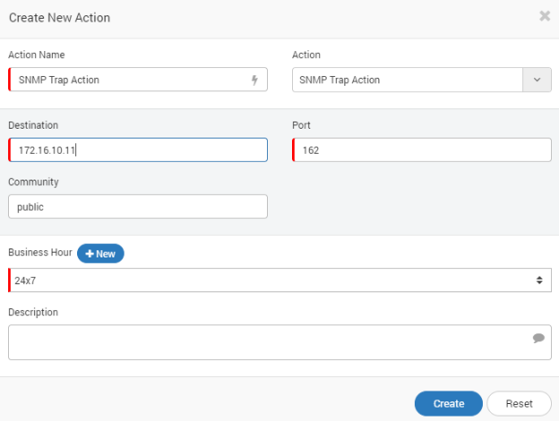 SNMP Trap Action