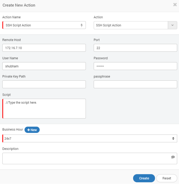 SSH Script Configuration