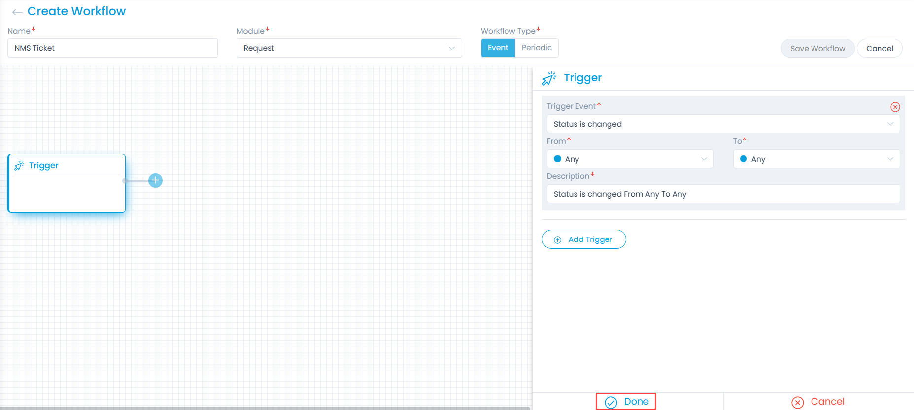 Add Trigger Event