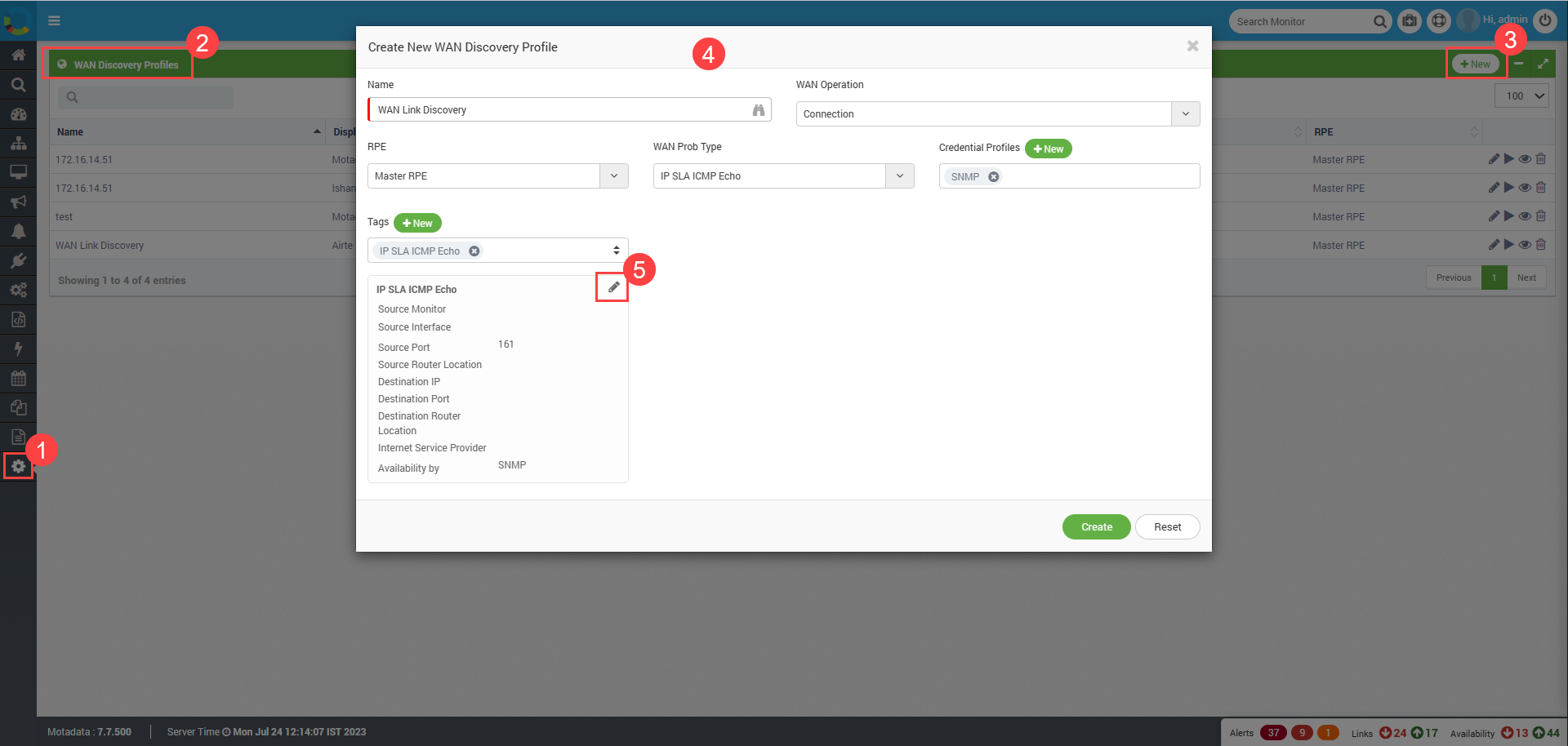 Create WAN Discovery Profile