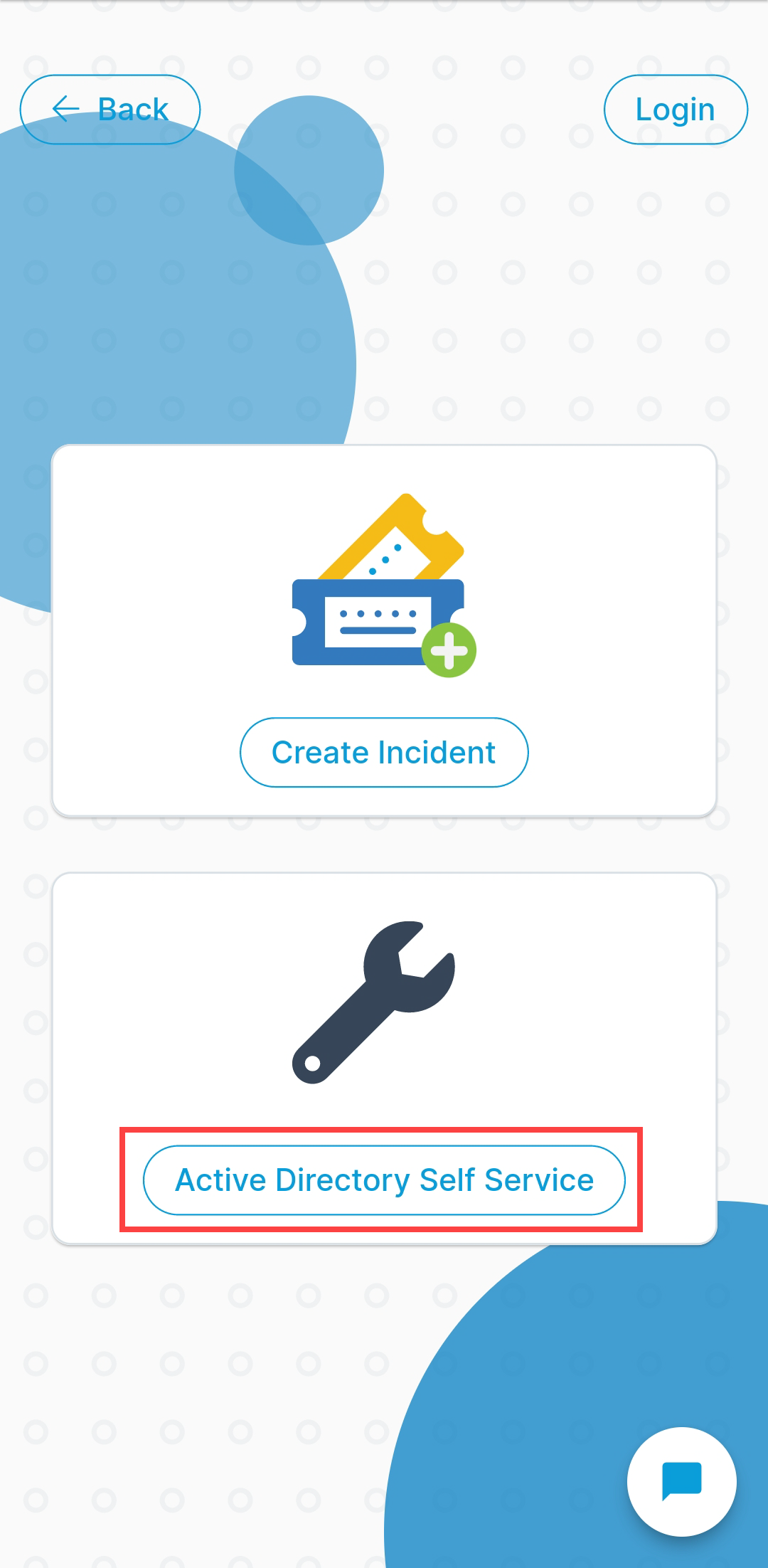 Active Directory Self Service Option