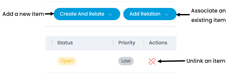 Features in Relations Tab