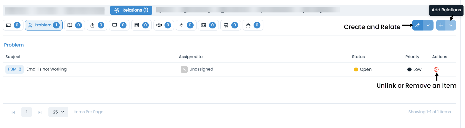 Features in Relations Tab