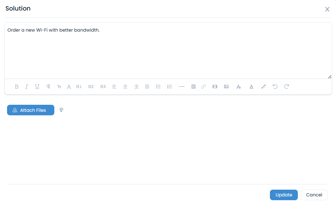 Bulk operations in Problem