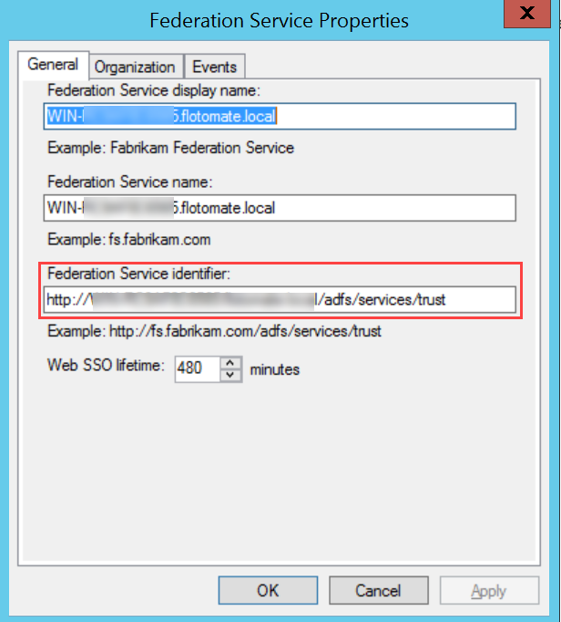Federation Service Properties