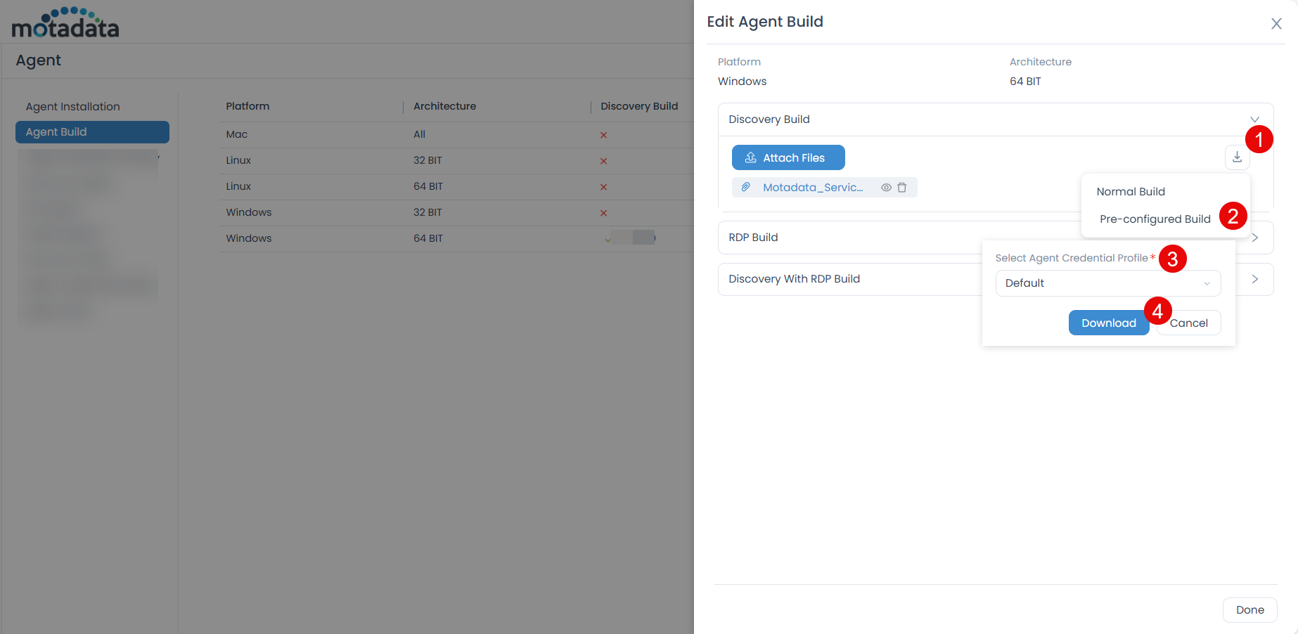 Pre-configured Build (Enforced Credential Profile)