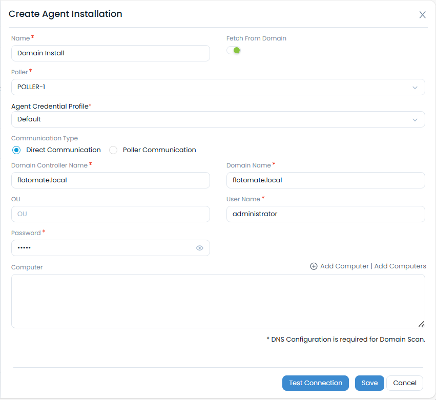 Agent Installation Details