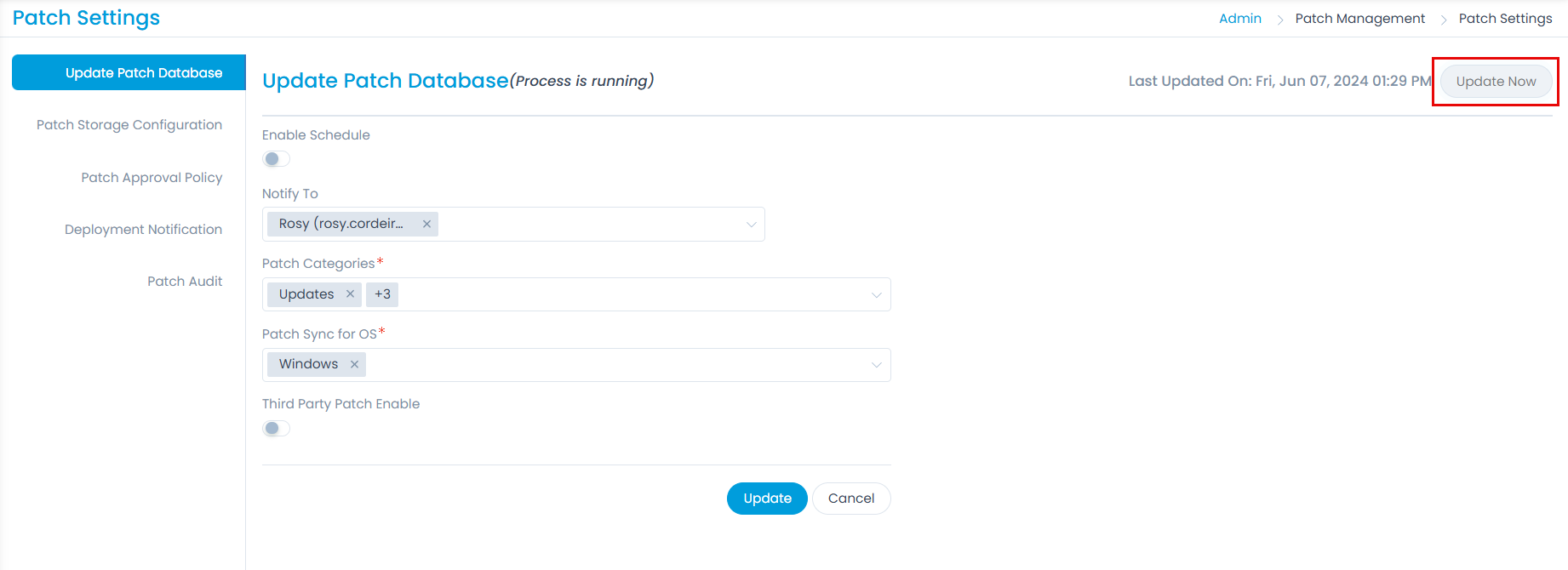 Sync Patch in ServiceOps