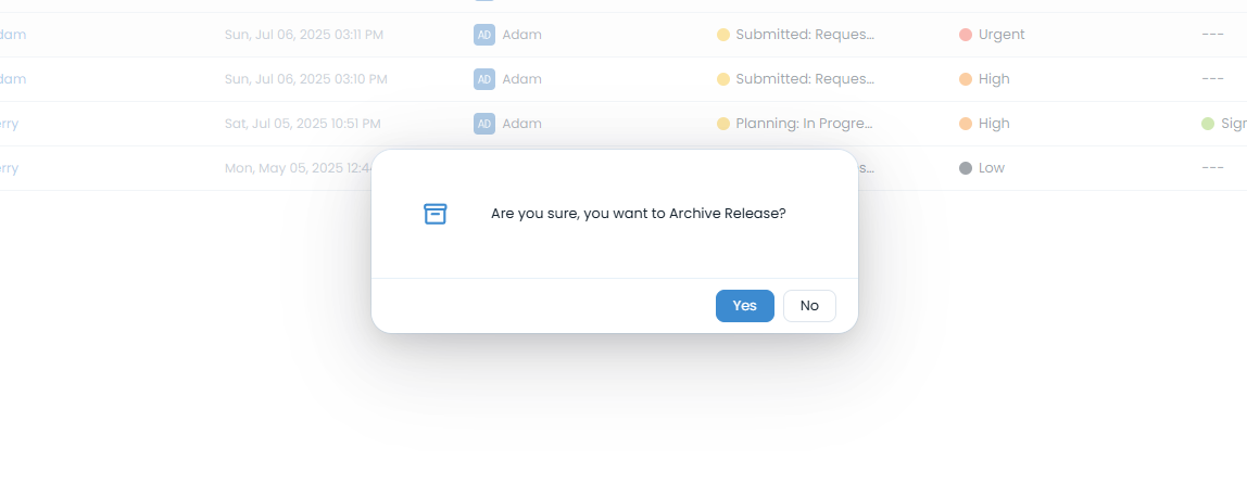 Confirmation Message