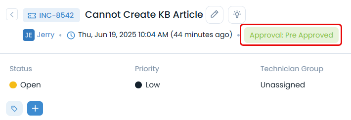 Pre-Approved Request