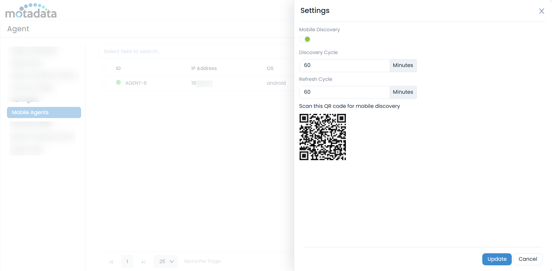 Mobile Discovery Settings