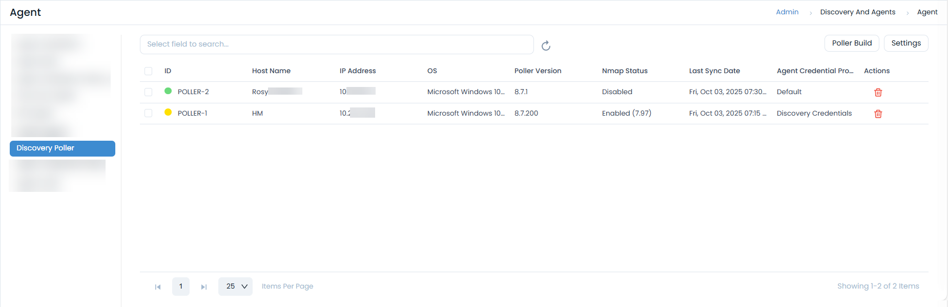 Discovery Poller List