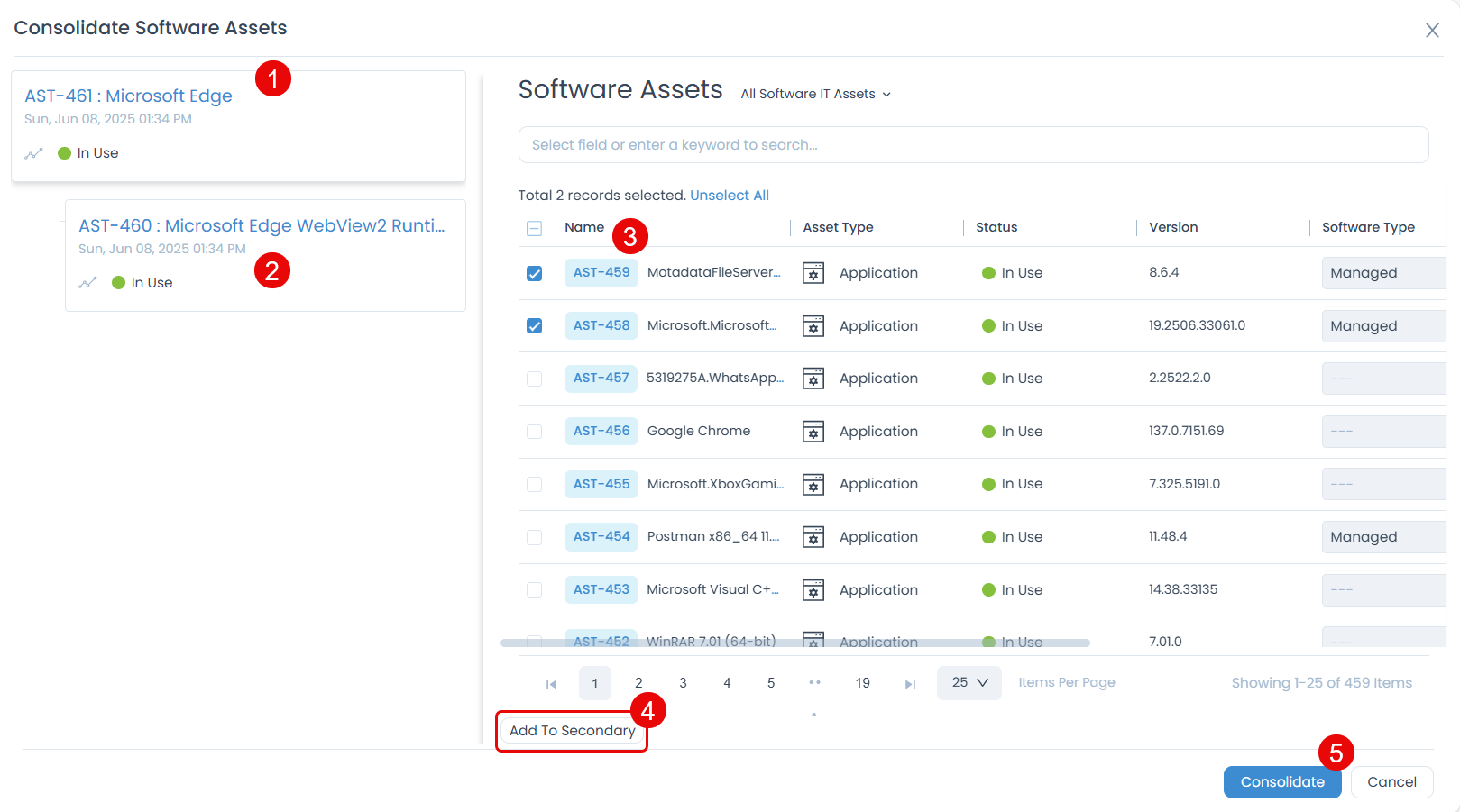Consolidate Software Assets