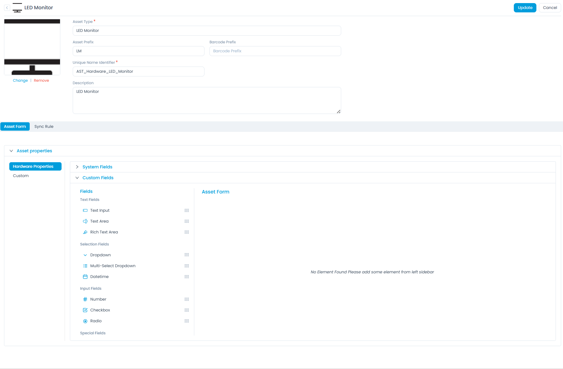 Adding a Sub Asset Type
