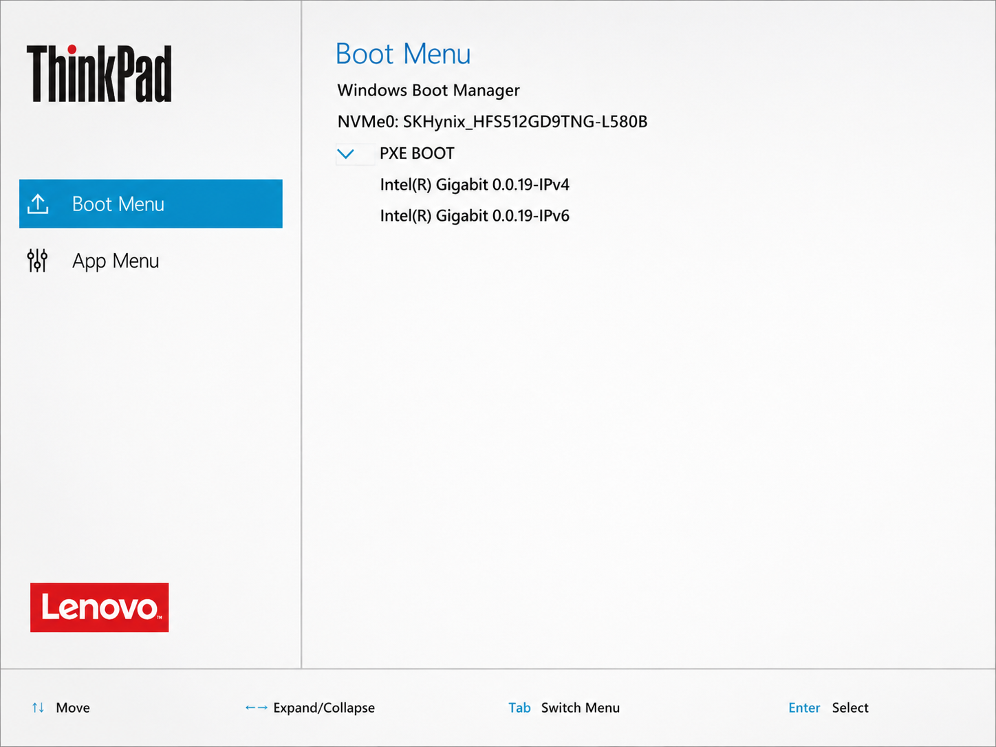 boot menu