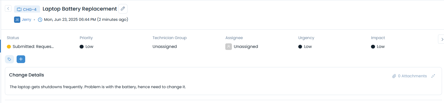 Change Subject and Description