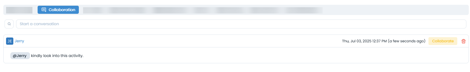 The Collaboration tab
