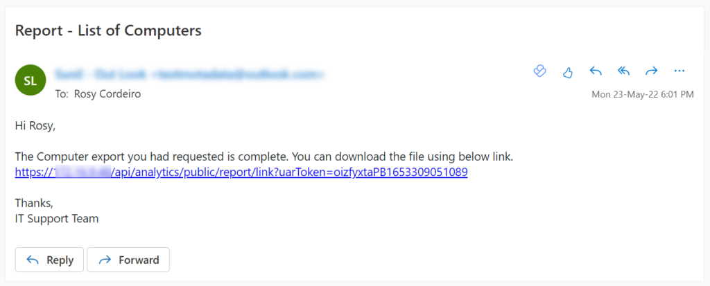 Export Computers Email