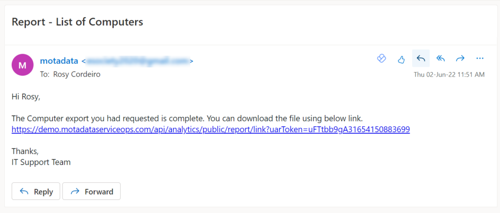Export Computers Email