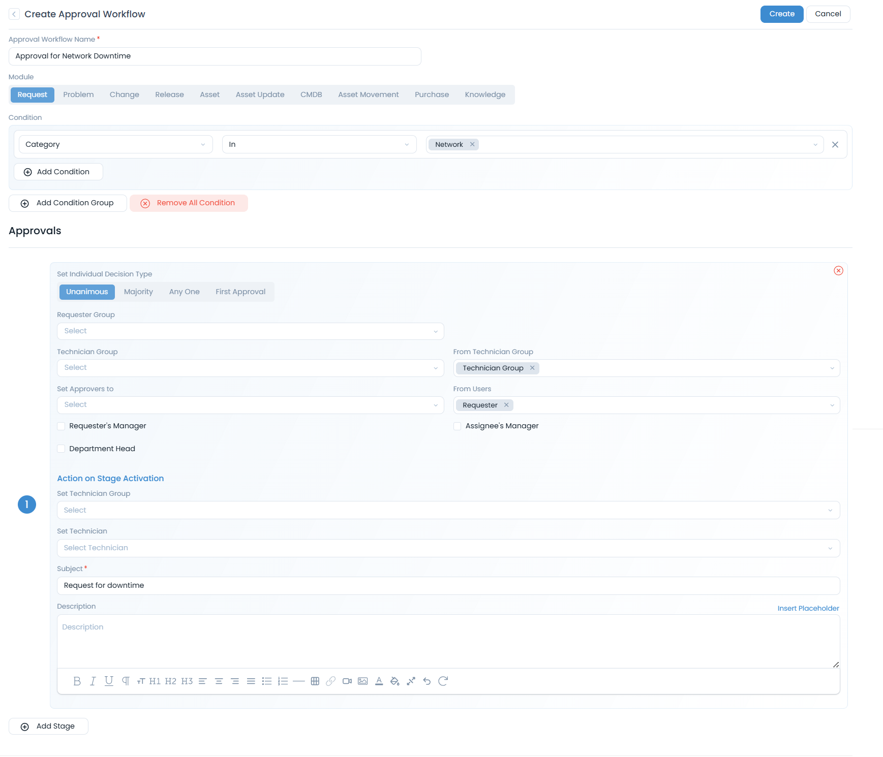 Create Approval Workflow