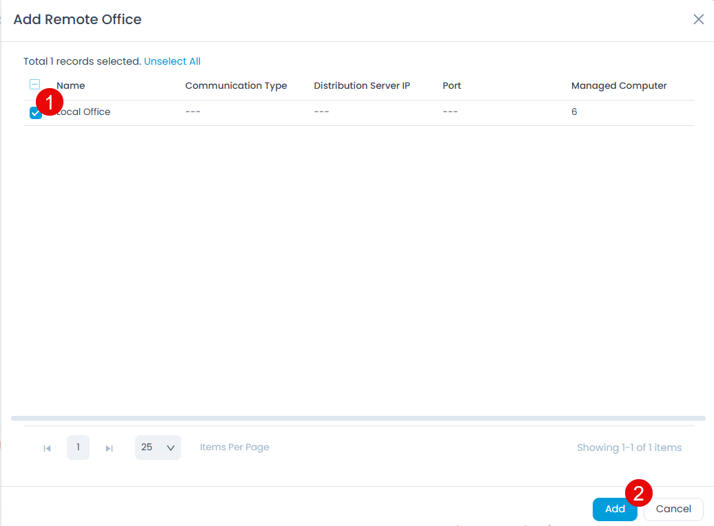 Adding Remote Offices