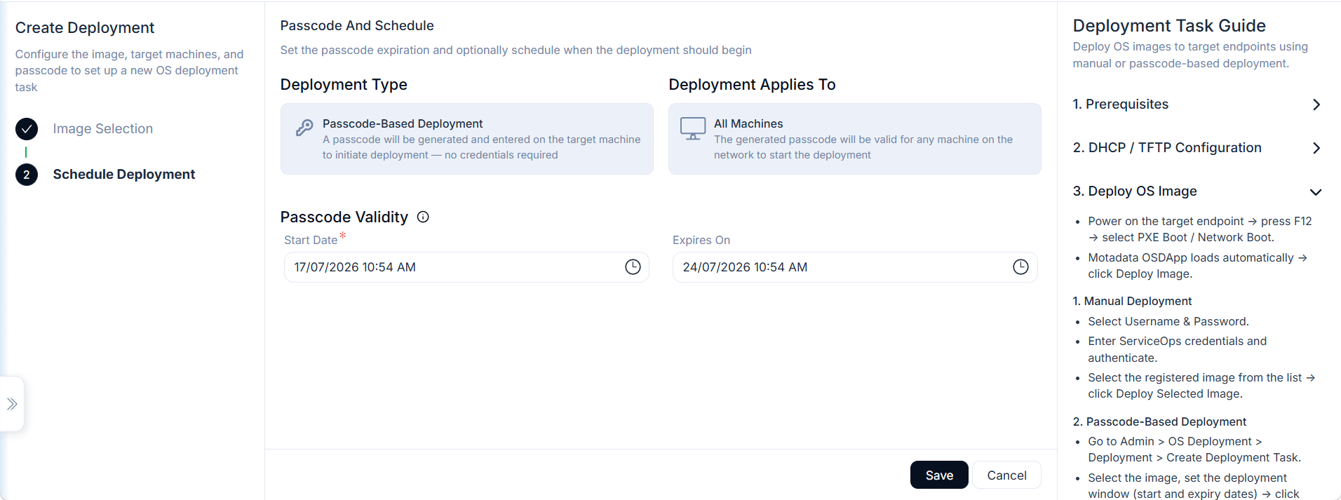 Schedule Deployment