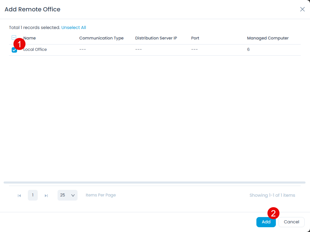 Adding Remote Offices