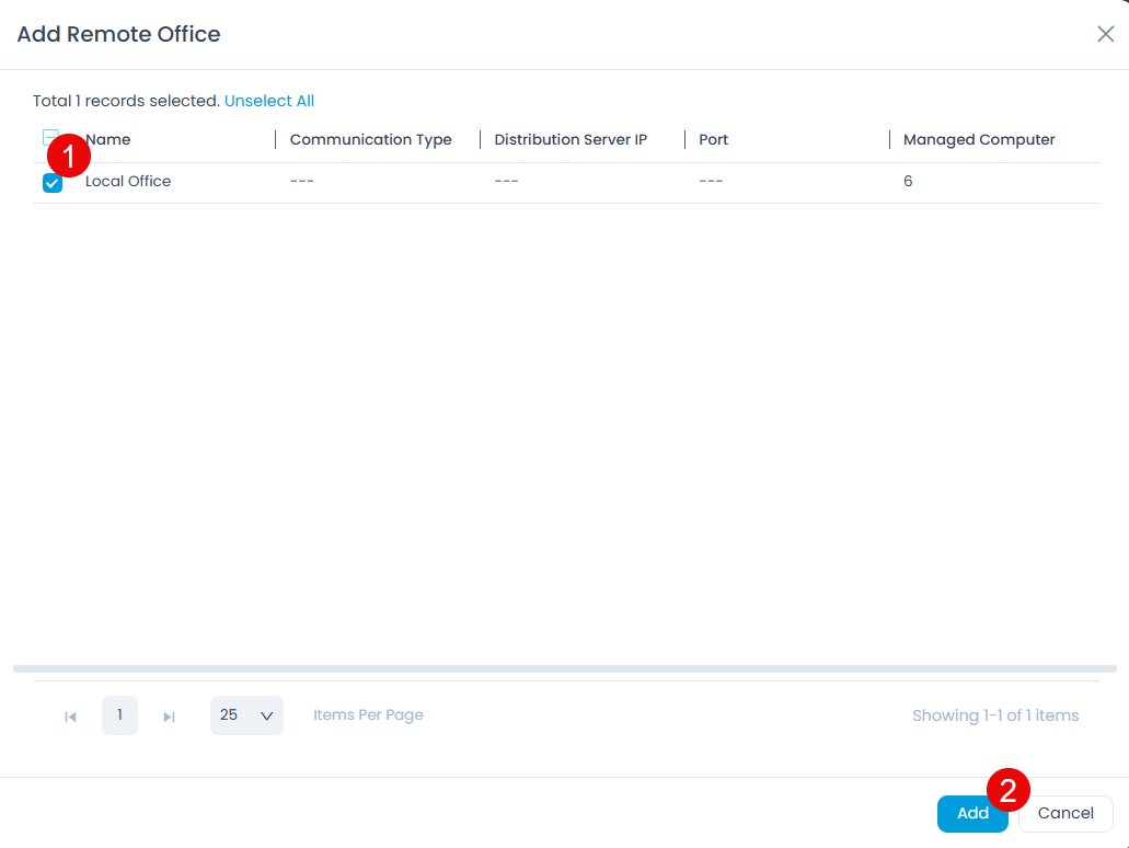Adding Remote Offices