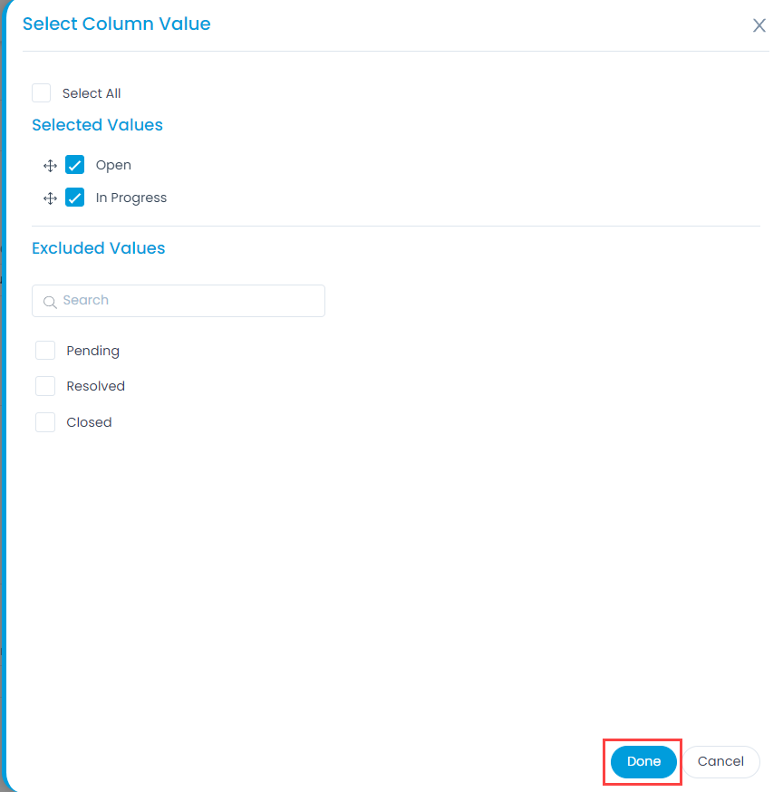 Select Column Values