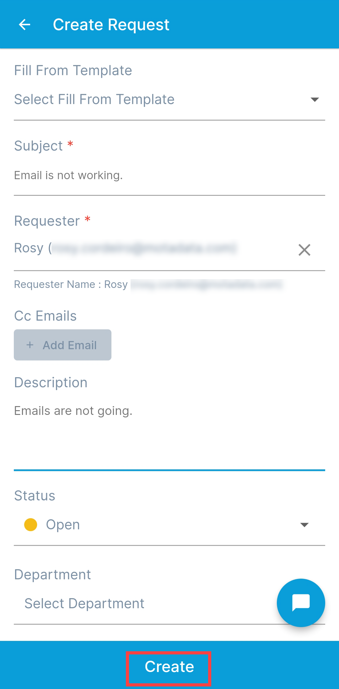 Create Incident Form