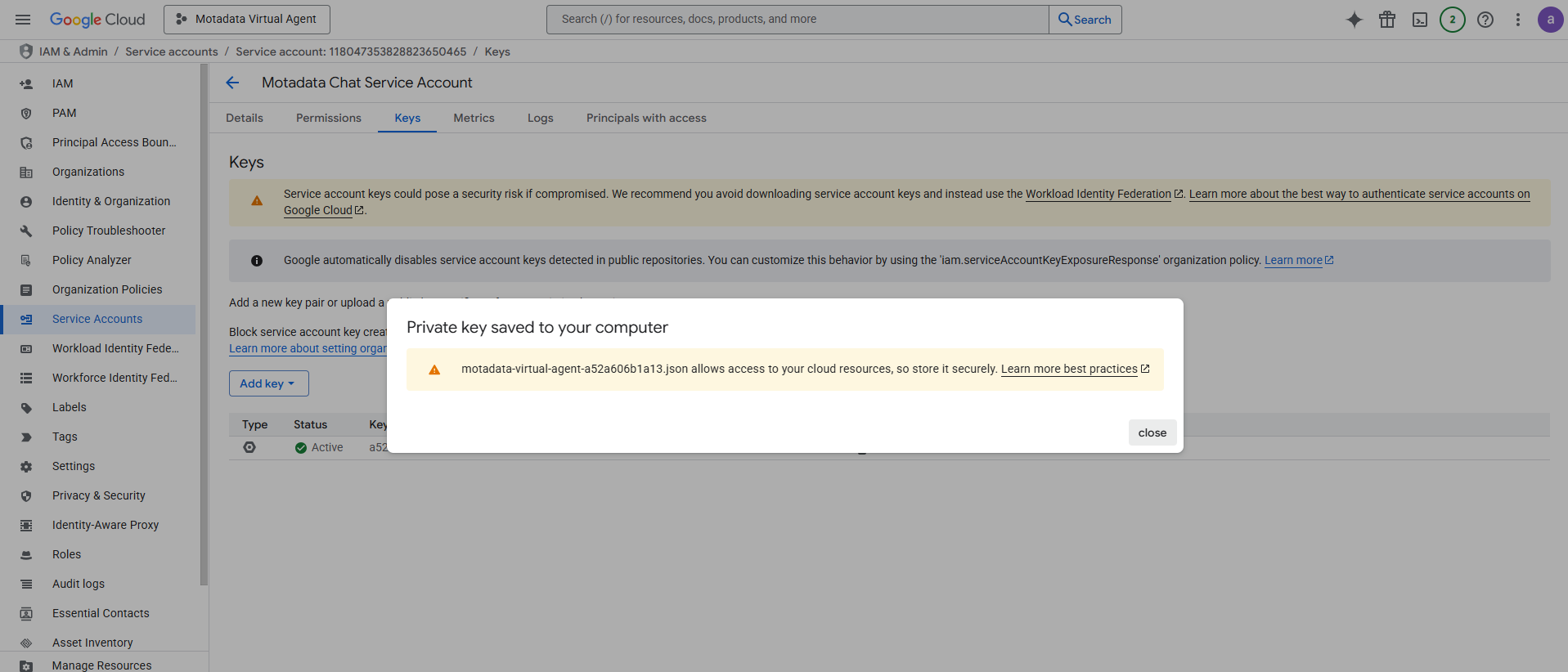 Select JSON key type