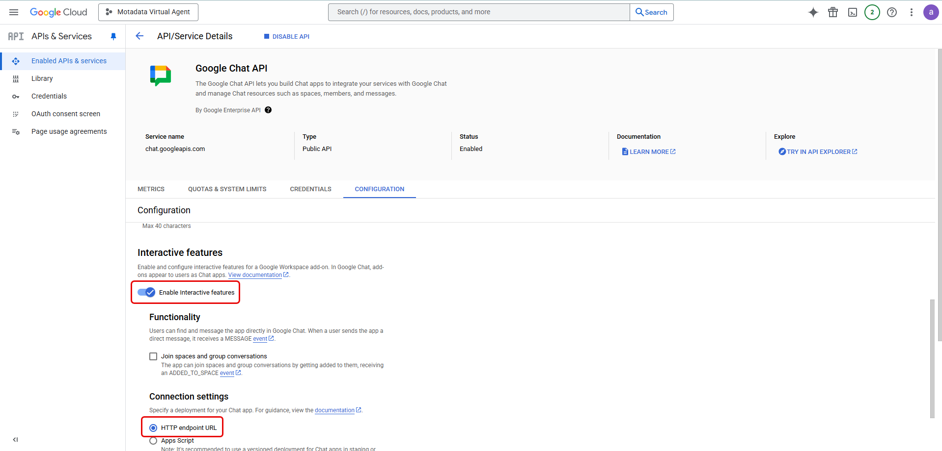 Enable Interactive Features