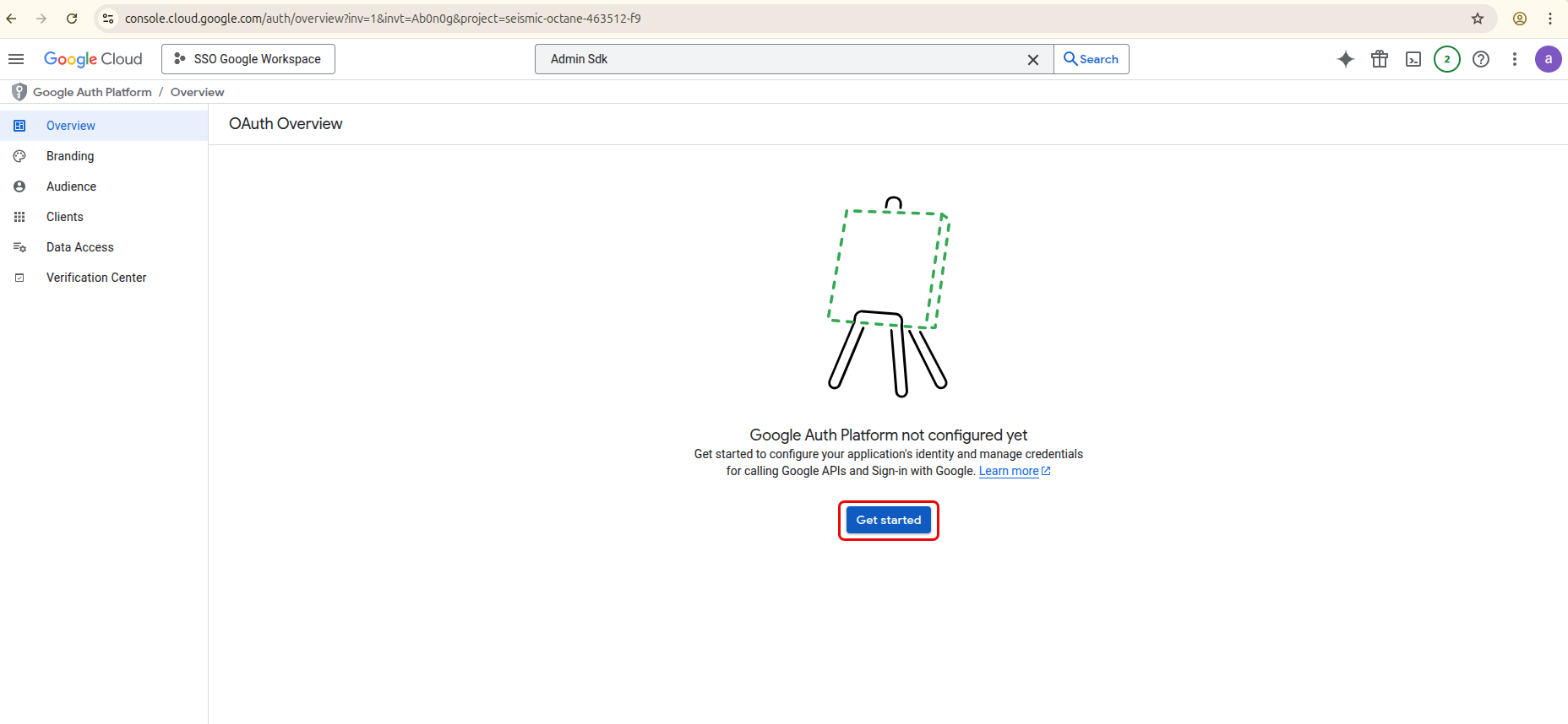Navigate to OAuth consent screen