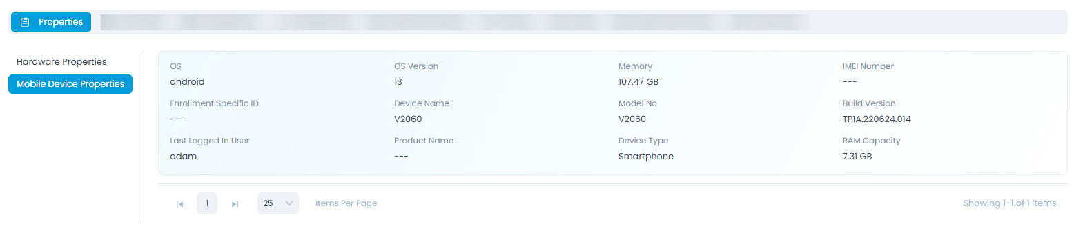 Mobile Device Properties
