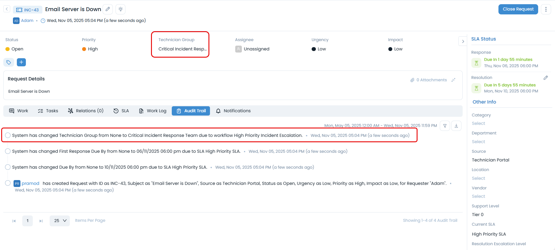 IF-Else Workflow Result