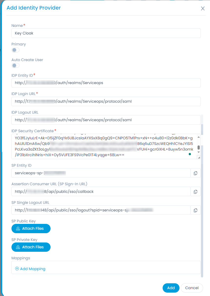 Add Identity Provider