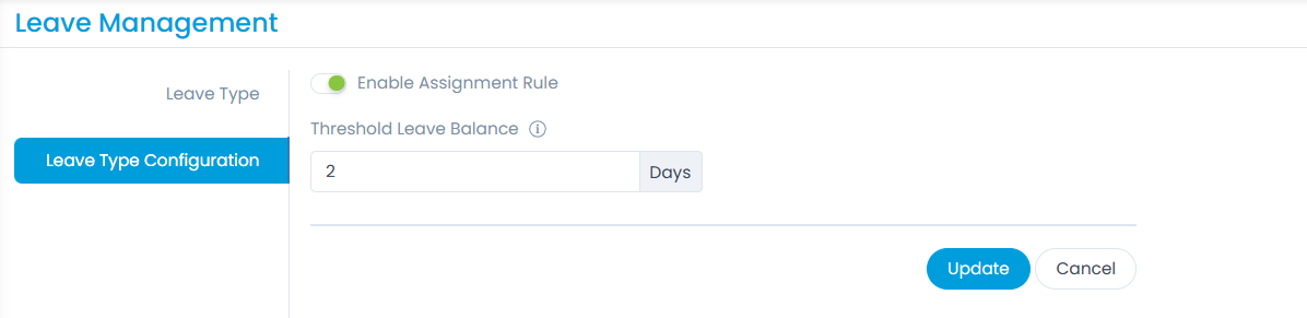 Leave Type Configuration