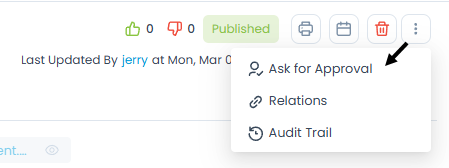Ask for Approval option