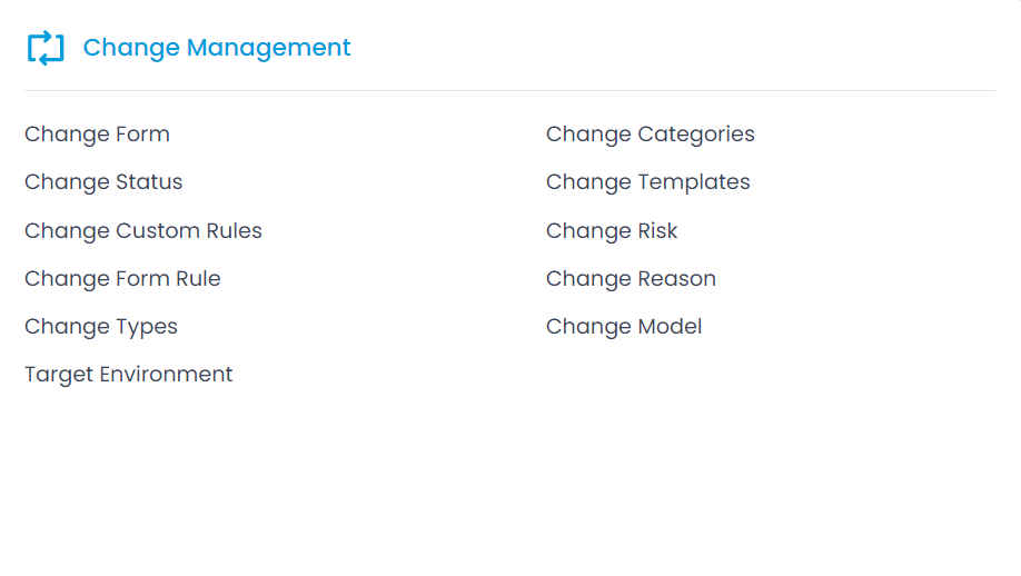 Change Management Options