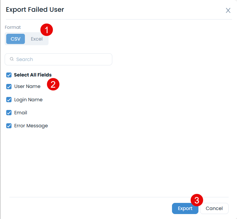 Export Ldap Failed User Details