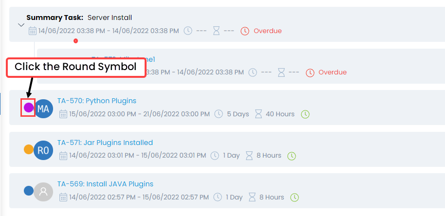 Click the Round Symbol