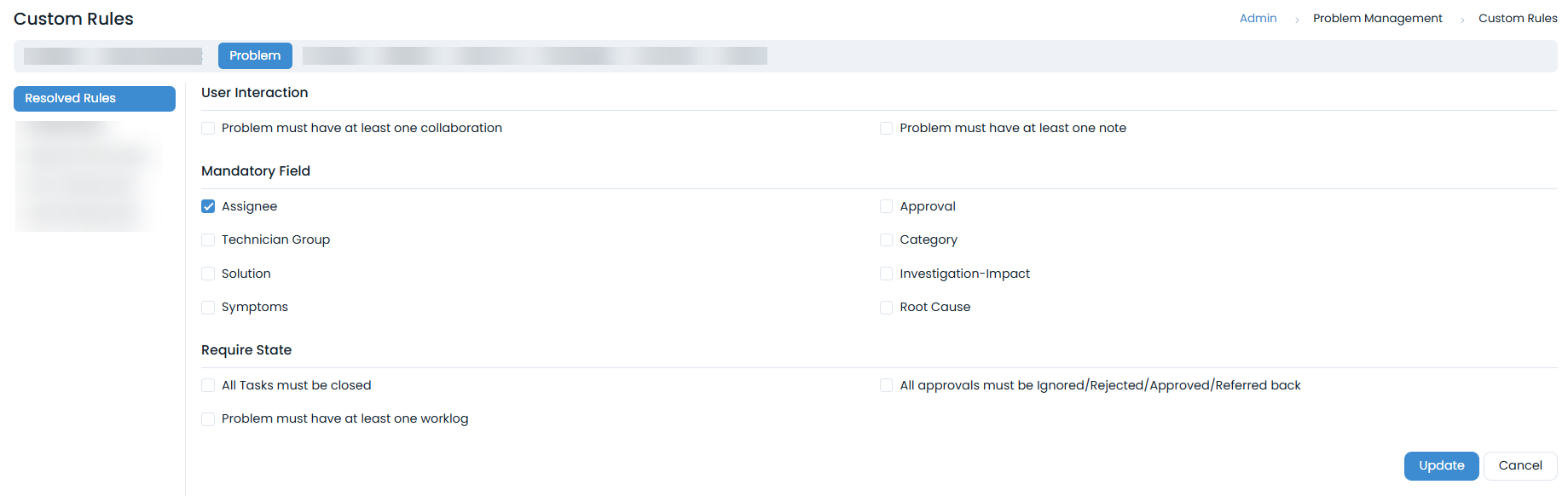 Rules to Resolve a Problem