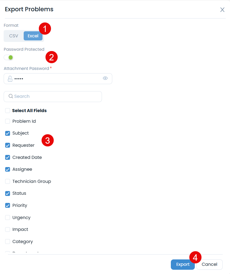 Export Problems List