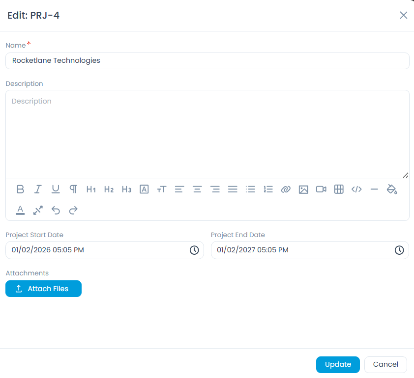 Editing the Required Fields